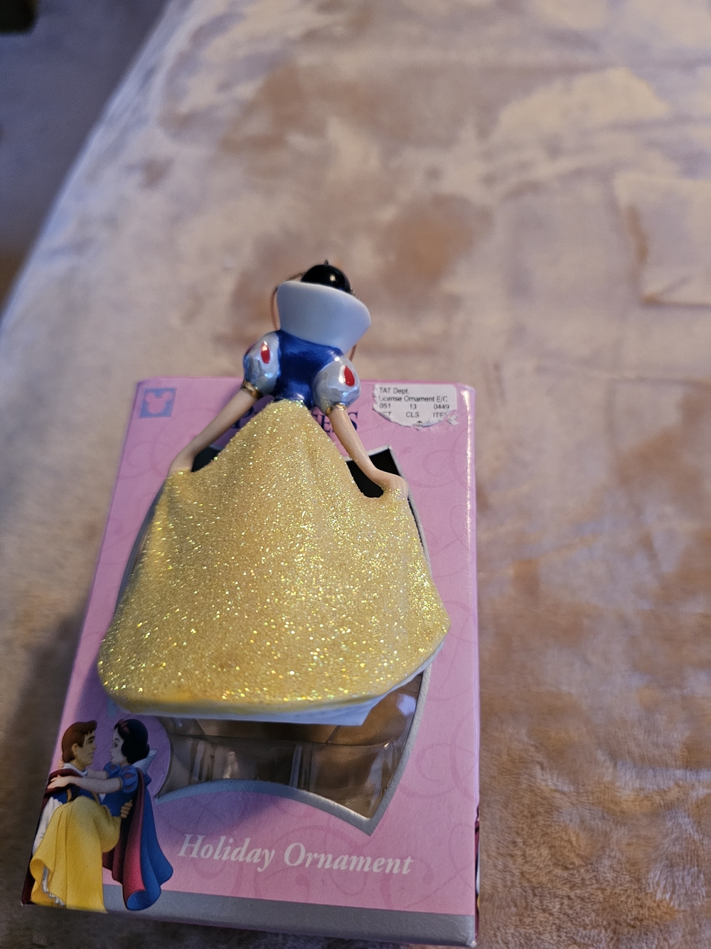 Disney Snow White Glitter Holiday Ornament - Yellow & Blue - Picture 3 of 4